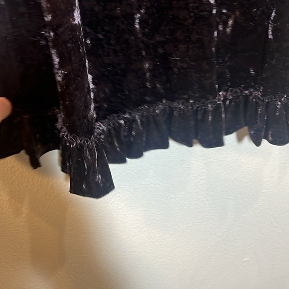 Anthropologie Mystree Crushed Velvet Velour Tank Top Blouse Small - Picture 3 of 4